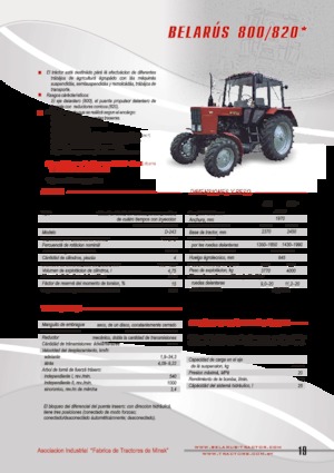 4WD ट्रैक्टर Belarus 820 F