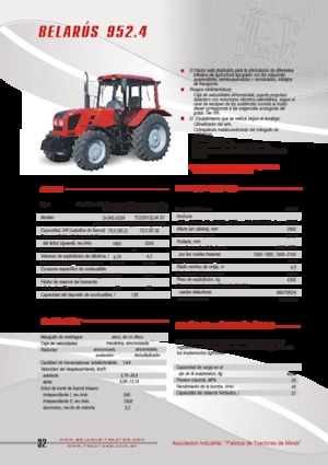 4WD ट्रैक्टर Belarus 952.4