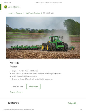 4WD ट्रैक्टर John Deere 9R 390