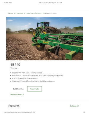 4WD ट्रैक्टर John Deere 9R 440
