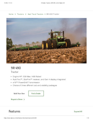 4WD ट्रैक्टर John Deere 9R 490