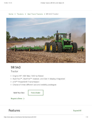4WD ट्रैक्टर John Deere 9R 540
