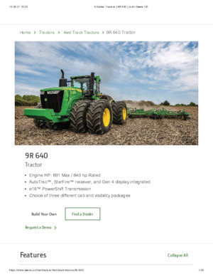 4WD ट्रैक्टर John Deere 9R 640