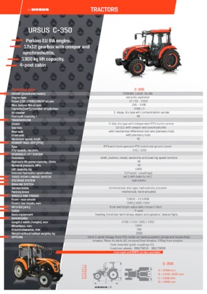 4WD ट्रैक्टर Ursus C-3105