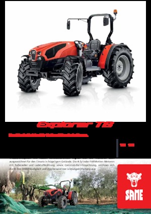 4WD ट्रैक्टर SAME Explorer 105 TB 