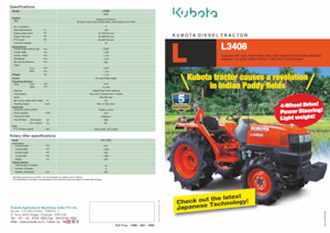 4WD ट्रैक्टर Kubota L3408