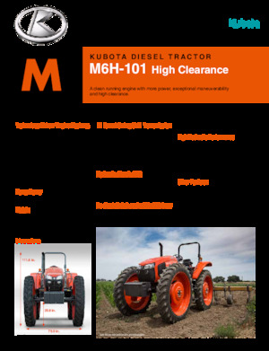 4WD ट्रैक्टर Kubota M6H-101