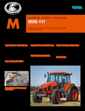 4WD ट्रैक्टर Kubota M6S-111