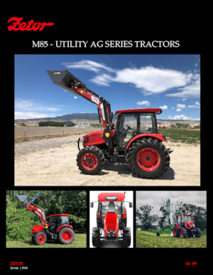 4WD ट्रैक्टर Zetor M85PSC HD