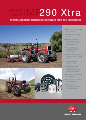 4WD ट्रैक्टर Massey Ferguson MF 290 Xtra