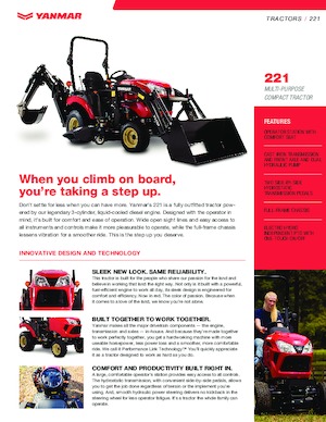 कॉम्पैक्ट यूटिलिटी ट्रैक्टर Yanmar SA221 R