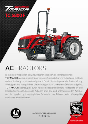 4WD ट्रैक्टर Carraro TC 5800 F major