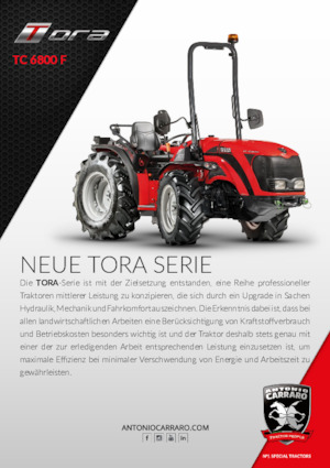 4WD ट्रैक्टर Carraro TC 6800 F Tora