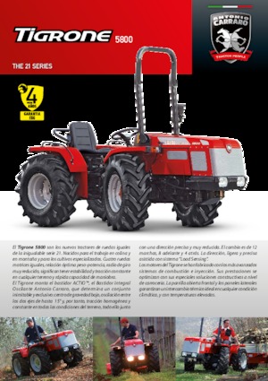 4WD ट्रैक्टर Carraro Tigrone 5800