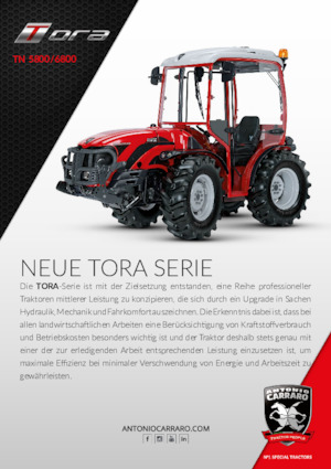 4WD ट्रैक्टर Carraro TN 6800 Tora