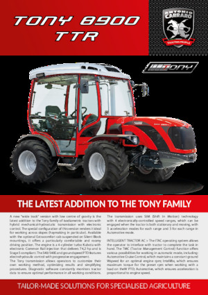 4WD ट्रैक्टर Carraro Tony 8900 TTR