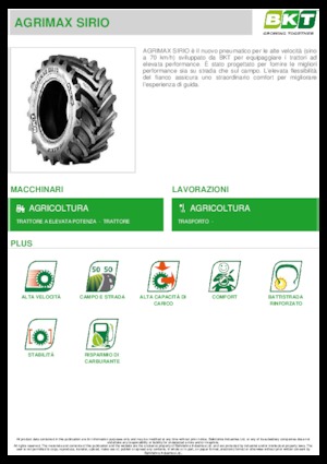 कृषि टायर BKT AGRIMAX SIRIO 540/65 R 38