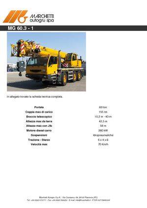 ऑल-टेरेन क्रेन Marchetti MG 60.3 (6x4x6)