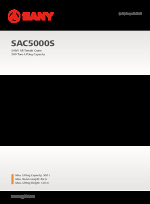 ऑल-टेरेन क्रेन Sany SAC5000S 