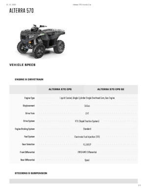 ऑल-टेरेन व्हीकल (एटीवी) और क्वाड Artic Cat ALTERRA 570 EPS SE 