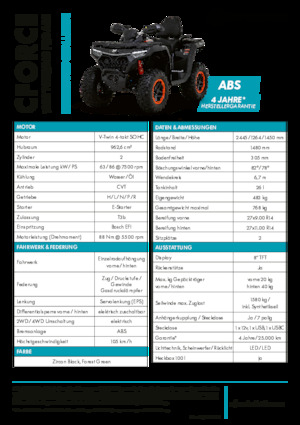 ऑल-टेरेन व्हीकल (एटीवी) और क्वाड CFMOTO CFORCE 1000 Touring Pro