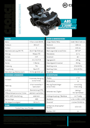ऑल-टेरेन व्हीकल (एटीवी) और क्वाड CFMOTO CFORCE 850 Touring