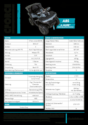ऑल-टेरेन व्हीकल (एटीवी) और क्वाड CFMOTO CFORCE 850 Touring Pro Limited
