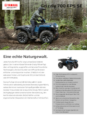 ऑल-टेरेन व्हीकल (एटीवी) और क्वाड Yamaha GRIZZLY 700 EPS SE