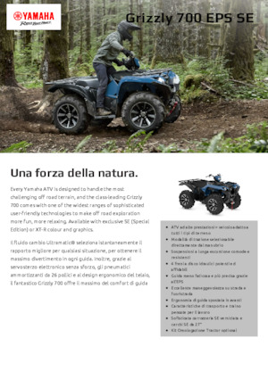 ऑल-टेरेन व्हीकल (एटीवी) और क्वाड Yamaha GRIZZLY 700 EPS SE