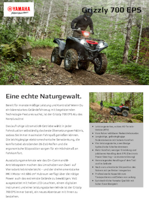 ऑल-टेरेन व्हीकल (एटीवी) और क्वाड Yamaha GRIZZLY 700 EPS
