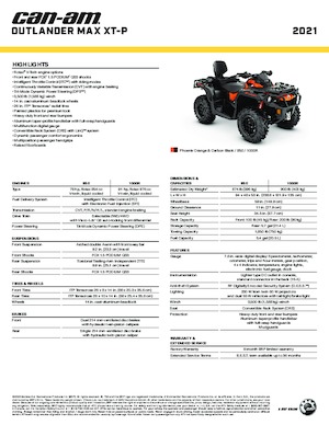 ऑल-टेरेन व्हीकल (एटीवी) और क्वाड can-am OUTLANDER 1000 MAX XT-P 