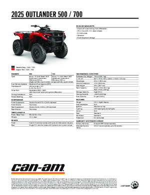 ऑल-टेरेन व्हीकल (एटीवी) और क्वाड can-am OUTLANDER 700