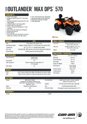 ऑल-टेरेन व्हीकल (एटीवी) और क्वाड can-am OUTLANDER 450 DPS MAX 