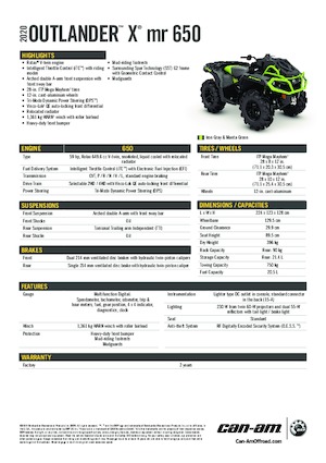 ऑल-टेरेन व्हीकल (एटीवी) और क्वाड can-am OUTLANDER 650 XMR 