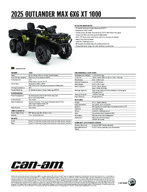 ऑल-टेरेन व्हीकल (एटीवी) और क्वाड can-am OUTLANDER MAX 6x6 XT 1000
