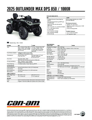ऑल-टेरेन व्हीकल (एटीवी) और क्वाड can-am OUTLANDER MAX DPS 1000R