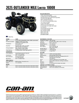 ऑल-टेरेन व्हीकल (एटीवी) और क्वाड can-am OUTLANDER MAX Limited 1000R