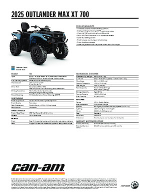 ऑल-टेरेन व्हीकल (एटीवी) और क्वाड can-am OUTLANDER MAX XT 700