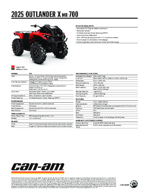 ऑल-टेरेन व्हीकल (एटीवी) और क्वाड can-am OUTLANDER X MR 700