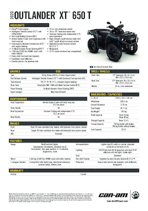 ऑल-टेरेन व्हीकल (एटीवी) और क्वाड can-am OUTLANDER XT 650T 