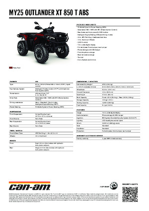 ऑल-टेरेन व्हीकल (एटीवी) और क्वाड can-am OUTLANDER XT 850 T ABS