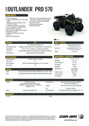 ऑल-टेरेन व्हीकल (एटीवी) और क्वाड can-am OUTLANDER XU 570
