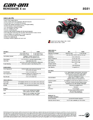 ऑल-टेरेन व्हीकल (एटीवी) और क्वाड can-am RENEGADE 1000RX XC 