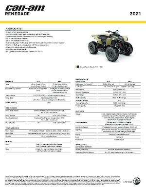 ऑल-टेरेन व्हीकल (एटीवी) और क्वाड can-am RENEGADE 570 