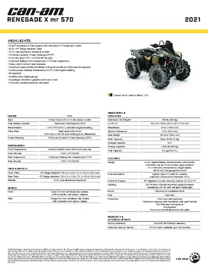 ऑल-टेरेन व्हीकल (एटीवी) और क्वाड can-am RENEGADE 570 XMR 