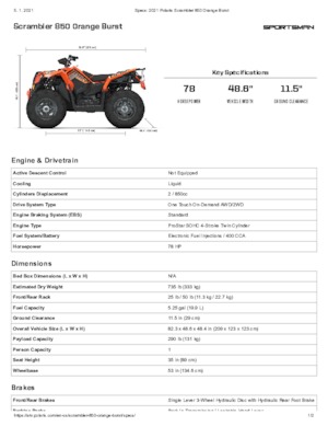 ऑल-टेरेन व्हीकल (एटीवी) और क्वाड Polaris Scrambler 850
