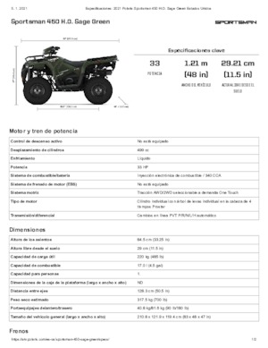 ऑल-टेरेन व्हीकल (एटीवी) और क्वाड Polaris Sportsman 450 H.O.