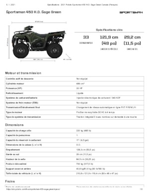 ऑल-टेरेन व्हीकल (एटीवी) और क्वाड Polaris Sportsman 450 H.O.