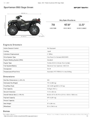 ऑल-टेरेन व्हीकल (एटीवी) और क्वाड Polaris Sportsman 850