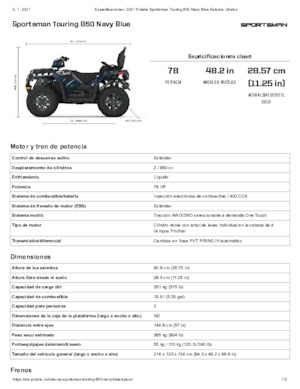 ऑल-टेरेन व्हीकल (एटीवी) और क्वाड Polaris Sportsman touring 850 